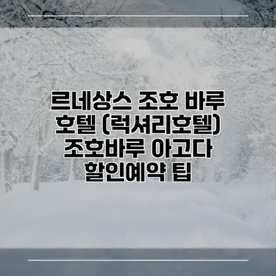 르네상스 조호 바루 호텔 (럭셔리호텔) 조호바루 아고다 할인예약 팁