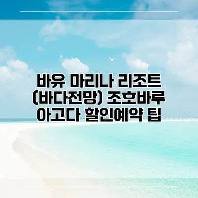 바유 마리나 리조트 (바다전망) 조호바루 아고다 할인예약 팁
