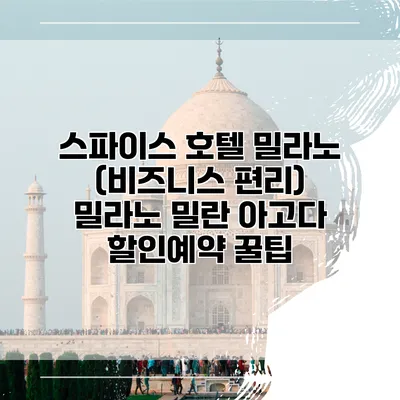 스파이스 호텔 밀라노 (비즈니스 편리) 밀라노 밀란 아고다 할인예약 꿀팁