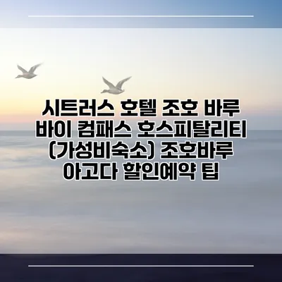 시트러스 호텔 조호 바루 바이 컴패스 호스피탈리티 (가성비숙소) 조호바루 아고다 할인예약 팁