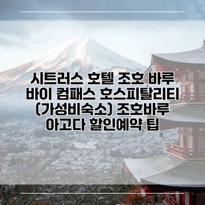 시트러스 호텔 조호 바루 바이 컴패스 호스피탈리티 (가성비숙소) 조호바루 아고다 할인예약 팁