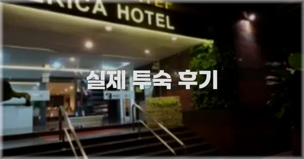 💬 실제 투숙 후기