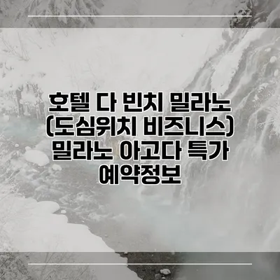 호텔 다 빈치 밀라노 (도심위치 비즈니스) 밀라노 아고다 특가 예약정보