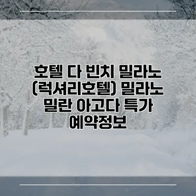 호텔 다 빈치 밀라노 (럭셔리호텔) 밀라노 밀란 아고다 특가 예약정보