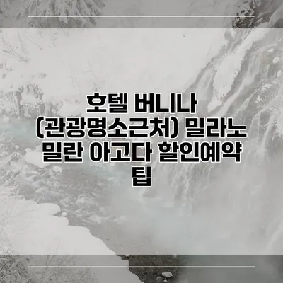 호텔 버니나 (관광명소근처) 밀라노 밀란 아고다 할인예약 팁