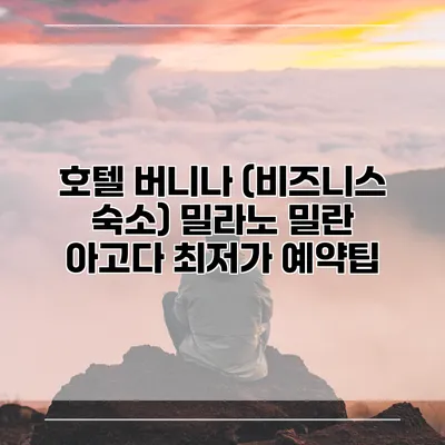 호텔 버니나 (비즈니스 숙소) 밀라노 밀란 아고다 최저가 예약팁