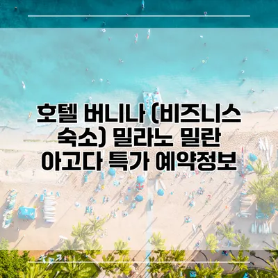 호텔 버니나 (비즈니스 숙소) 밀라노 밀란 아고다 특가 예약정보