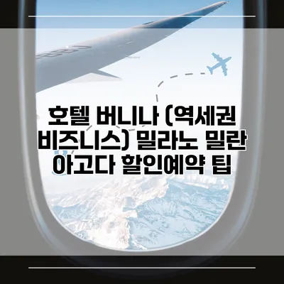 호텔 버니나 (역세권 비즈니스) 밀라노 밀란 아고다 할인예약 팁