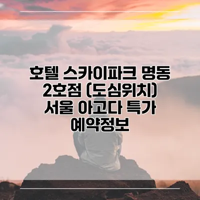 호텔 스카이파크 명동 2호점 (도심위치) 서울 아고다 특가 예약정보