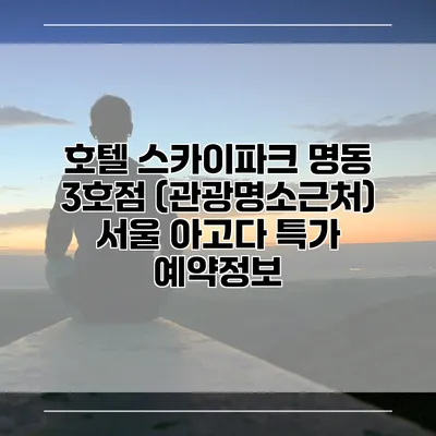 호텔 스카이파크 명동 3호점 (관광명소근처) 서울 아고다 특가 예약정보