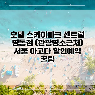 호텔 스카이파크 센트럴 명동점 (관광명소근처) 서울 아고다 할인예약 꿀팁