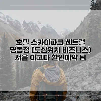 호텔 스카이파크 센트럴 명동점 (도심위치 비즈니스) 서울 아고다 할인예약 팁