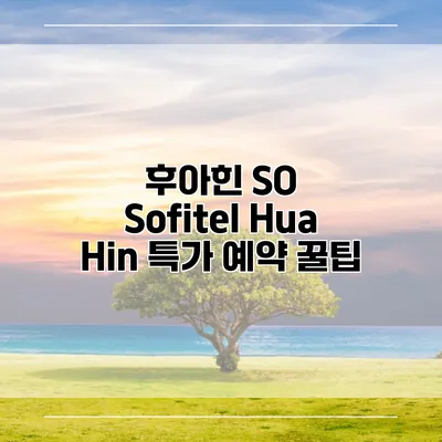 후아힌 SO Sofitel Hua Hin 특가 예약 꿀팁